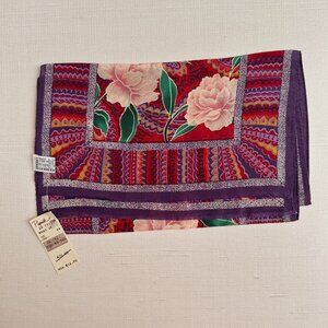 Oscar de la Renta Silk Scarf NWT 11x52 Floral